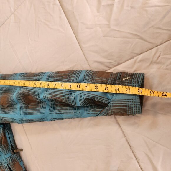 Roxy plaid snowboarding ski snow mobile jacket coat fur - Picture 13 of 15